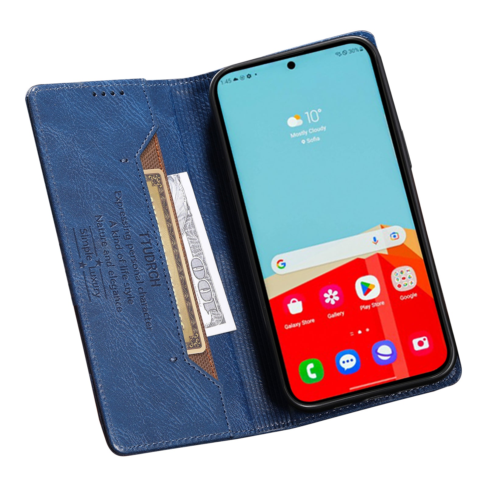 TTUDRCH Style 007 Leather Case for Samsung Galaxy S20 FE / S20 FE 5G / S20 FE 2022 / S20 Lite RFID Blocking Stand Wallet Cover - Blue TTUDRCH Style 007 Leather Case for Samsung Galaxy S20 FE / S20 FE 5G / S20 FE 2022 / S20 Lite RFID Blocking Stand Wallet Cover - Blue
